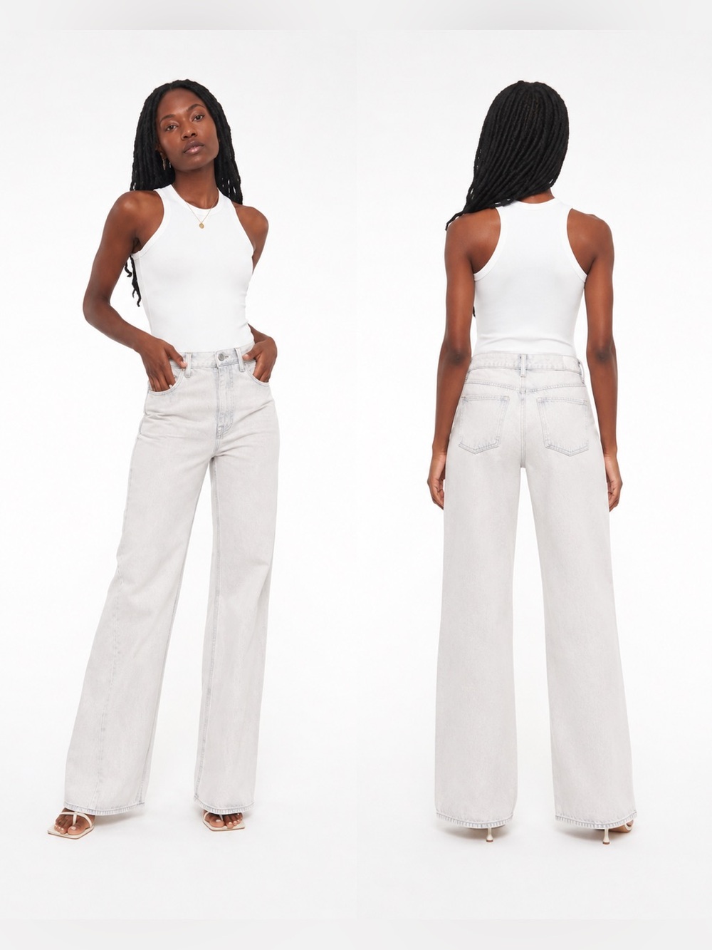 Pistola Ruby High Rise Palazzo Wide Leg Jeans Light Wash Size 32